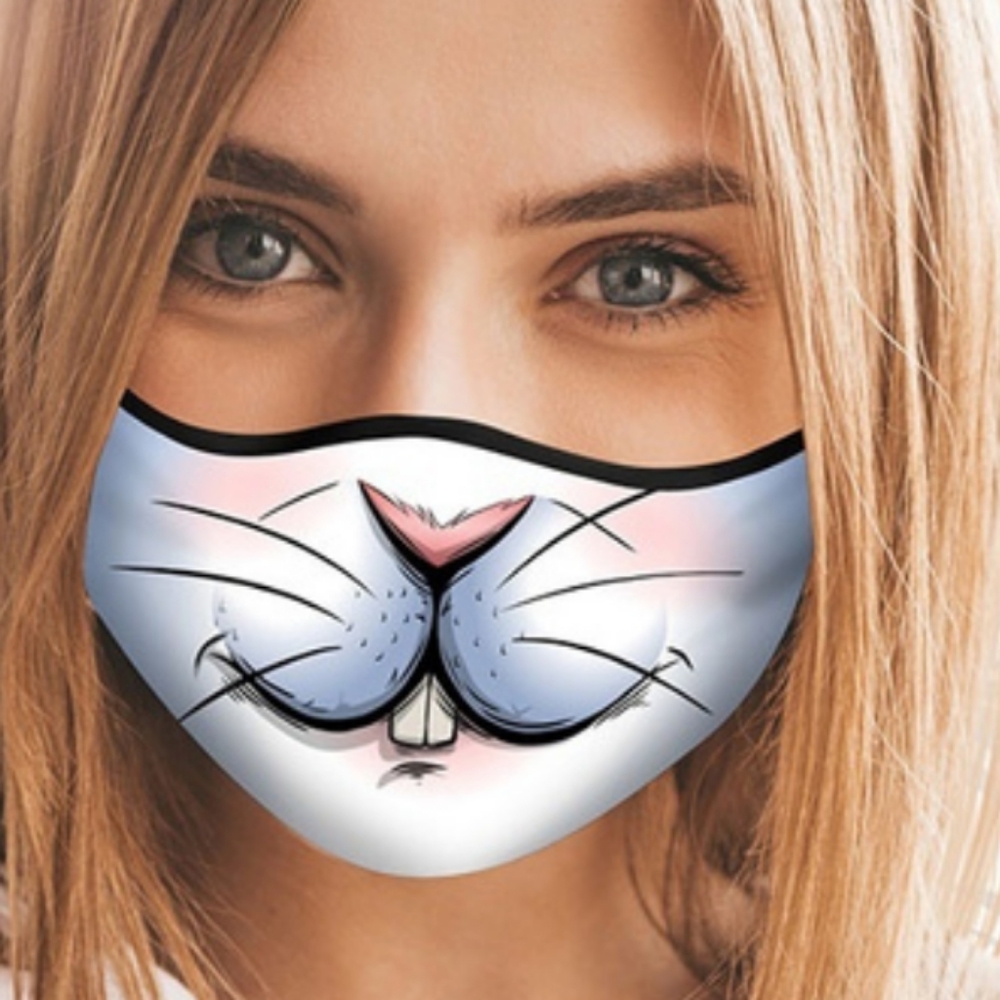 Unisex 3D Cat Print Face Mask Windproof